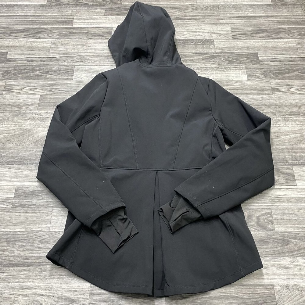 MONDETTA Full Zip Up Long Sleeve Black Hooded Jacket Women's Size Medium - Picture 8 of 12
